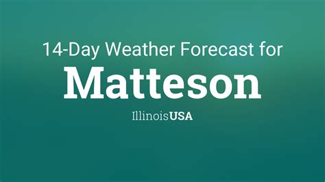 Stay informed on local weather updates for Matteson, IL. . Weather forecast matteson il